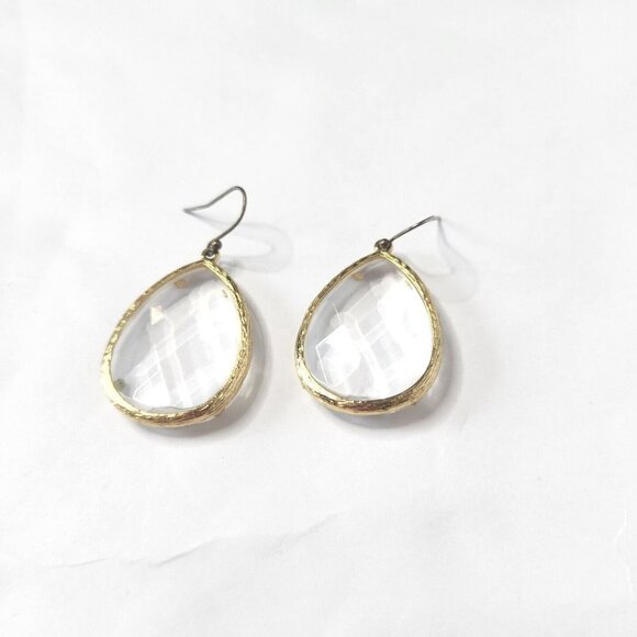 Women's Crystal Glass Tear Drop Earrings - Picture 3 of 3